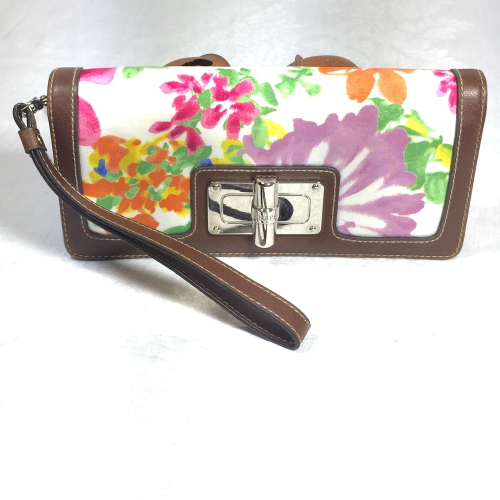 Chaps Floral Print Wristlet Wallet